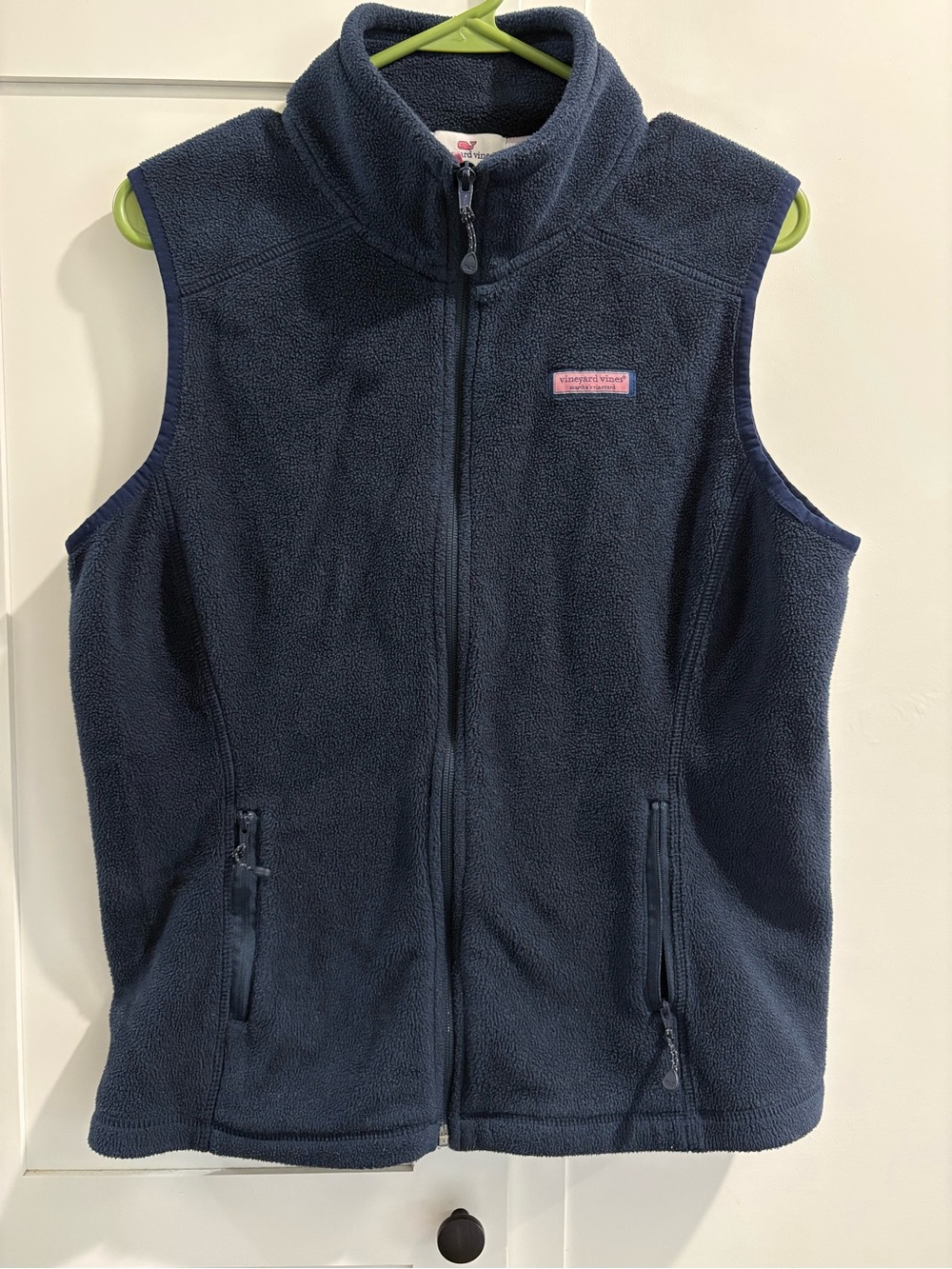 Vineyard Vines Navy Full-Zip Fleece Vest